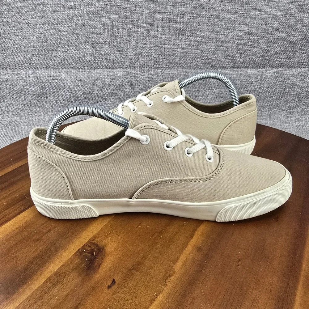 Old Navy Womens Tan Canvas Lace Up Sneakers Size 8 Casual‎ Shoes SZ 8